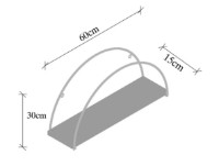 Raft de perete Trendy Indicum Dark Walnut/Black 60x30x15cm GTR005313 imaginea #3 — magazin online Desire.md