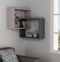 Raft de perete Trendy Inel Light Mocha/Anthracit 68x68x60cm GTR005376 imaginea #1 — magazin online Desire.md