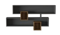 Raft de perete Trendy Karen Anthracit/Walnut 72.2x120x22cm GTR005603 imaginea #2 — magazin online Desire.md
