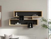 Raft de perete Trendy Karen Sapphire Oak/Black 72.2x120x22cm GTR005602 imaginea #1 — magazin online Desire.md