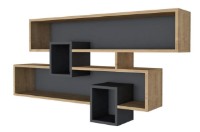 Raft de perete Trendy Karen Sapphire Oak/Black 72.2x120x22cm GTR005602 imaginea #3 — magazin online Desire.md