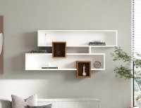 Raft de perete Trendy Karen White/Walnut 72.2x120x22cm GTR005604