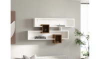 Raft de perete Trendy Karen White/Walnut 72.2x120x22cm GTR005604 imaginea #2 — magazin online Desire.md