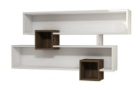 Raft de perete Trendy Karen White/Walnut 72.2x120x22cm GTR005604 imaginea #3 — magazin online Desire.md
