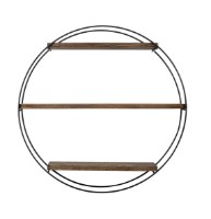 Raft de perete Trendy Lalea Dark Walnut/Black 60x60x15cm GTR005319 imaginea #2 — magazin online Desire.md