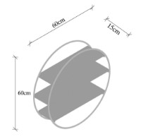 Raft de perete Trendy Lalea Dark Walnut/Black 60x60x15cm GTR005319 imaginea #3 — magazin online Desire.md