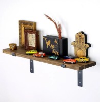 Raft de perete Trendy LAM002 Walnut/Black 60x16x14cm GTR006607