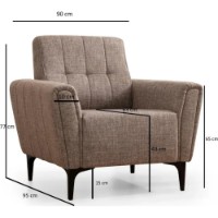 Fotoliu Trendy Hamlet Light Brown 95x90x77cm GTR001945 imaginea #4 — magazin online Desire.md