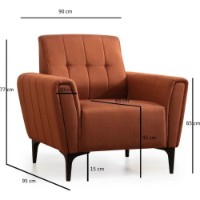 Fotoliu Trendy Hamlet Red Tile 95x90x77cm GTR001946 imaginea #3 — magazin online Desire.md