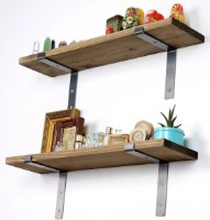 Навесная полка Trendy Lam006 Walnut/Black 60x16x14cm GTR005570 2pcs фото №4 — интернет-магазин Desire.md