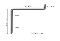 Навесная полка Trendy Lam006 Walnut/Black 60x16x14cm GTR005570 2pcs фото №3 — интернет-магазин Desire.md