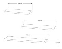 Raft de perete Trendy Leila Sapphire Oak 50x14x2cm GTR005564 3pcs imaginea #4 — magazin online Desire.md