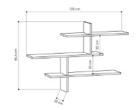 Raft de perete Trendy Leu Anthracit 123x80.5x22cm GTR005360 imaginea #3 — magazin online Desire.md