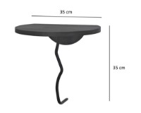 Raft de perete Trendy Leu Anthracit/Black 35x35cm GTR005468 imaginea #3 — magazin online Desire.md