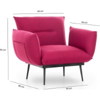 Fotoliu Trendy Jax Solo Dark Red GR105 90x80x95cm GTR002091 imaginea #6 — magazin online Desire.md