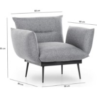 Fotoliu Trendy Jax Solo Navy Grey GR110 90x80x95cm GTR002092 imaginea #3 — magazin online Desire.md