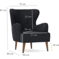 Fotoliu Trendy Karina Anthracit 73x80x87cm GTR002068 imaginea #5 — magazin online Desire.md