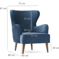 Fotoliu Trendy Karina Blue 73x80x87cm GTR002069 imaginea #6 — magazin online Desire.md