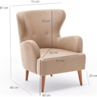 Fotoliu Trendy Karina Cream 73x80x87cm GTR002070 imaginea #7 — magazin online Desire.md