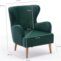 Fotoliu Trendy Karina Petrol Green 73x80x87cm GTR002072 imaginea #6 — magazin online Desire.md