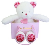 Jucărie de pluș Doudou Bear In Gift Bag 25cm (DC4372)