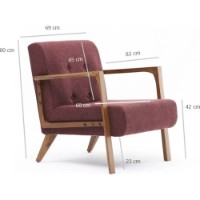 Fotoliu Trendy Kemer Claret Red 83x80x69cm GTR002058 imaginea #6 — magazin online Desire.md