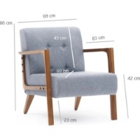 Fotoliu Trendy Kemer Light Blue 69x83x80cm GTR002062 imaginea #6 — magazin online Desire.md