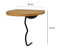 Raft de perete Trendy Leu Oak/Black 35x35cm GTR005469 imaginea #3 — magazin online Desire.md