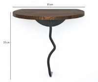 Raft de perete Trendy Leu Walnut/Black 35x35cm GTR005470 imaginea #3 — magazin online Desire.md