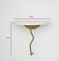 Raft de perete Trendy Leu White/Gold 35x35cm GTR005473 imaginea #2 — magazin online Desire.md