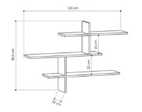 Raft de perete Trendy Leu White 123x80.5x22cm GTR005375 imaginea #3 — magazin online Desire.md