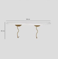 Raft de perete Trendy Lierre White/Gold 99x22cm GTR005479 imaginea #2 — magazin online Desire.md