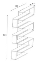 Raft de perete Trendy Lotus White 161.3x75x21.3cm GTR000392 imaginea #3 — magazin online Desire.md