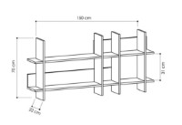 Raft de perete Trendy Margele White 150x70x22cm GTR005345 imaginea #3 — magazin online Desire.md
