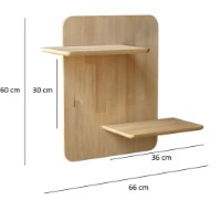 Навесная полка Trendy Matilda Oak 66x60cm GTR005460 фото №3 — интернет-магазин Desire.md