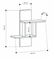 Навесная полка Trendy Moara White 70x64x20cm GTR005356 фото №3 — интернет-магазин Desire.md