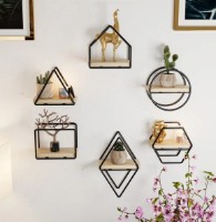 Raft de perete Trendy Minyatur Oak/Black 15x15x9cm GTR005566 6pcs