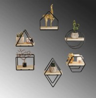 Raft de perete Trendy Minyatur Oak/Black 15x15x9cm GTR005566 6pcs imaginea #2 — magazin online Desire.md