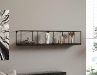 Навесная полка Trendy Miray Dark Walnut/Black 120x30x30cm GTR005495