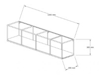 Навесная полка Trendy Miray Dark Walnut/Black 120x30x30cm GTR005495 фото №3 — интернет-магазин Desire.md