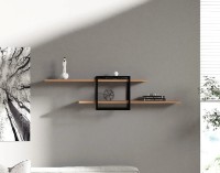 Raft de perete Trendy Mone Pine Atlantic/Black 120x30x18cm GTR005585