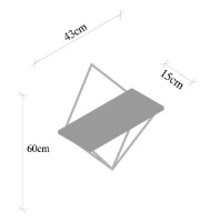 Raft de perete Trendy Paeonia Turcica Dark Walnut/Black 60x43x15cm GTR005312 imaginea #3 — magazin online Desire.md