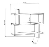 Raft de perete Trendy Paralel Oak 70x65.5x22cm GTR005340 imaginea #3 — magazin online Desire.md