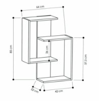 Raft de perete Trendy Paranoid Anthracit/Dark Oak 85x64x22cm GTR005358 imaginea #4 — magazin online Desire.md