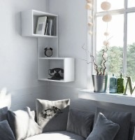 Raft de perete Trendy Partea White 85.5x47x47cm GTR005371