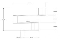 Raft de perete Trendy Penne Sapphire Oak 120x71.4x19.6cm GTR005591 imaginea #3 — magazin online Desire.md