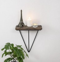 Raft de perete Trendy Phalaenopsis Dark Walnut/Black 30x27x15cm GTR005306