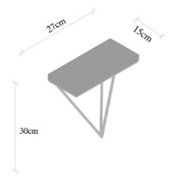 Raft de perete Trendy Phalaenopsis Dark Walnut/Black 30x27x15cm GTR005306 imaginea #3 — magazin online Desire.md