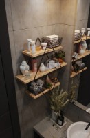 Raft de perete Trendy Prizma Pine Atlantic/Black 70x60x16cm GTR005579