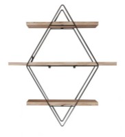 Raft de perete Trendy Prizma Pine Atlantic/Black 70x60x16cm GTR005579 imaginea #3 — magazin online Desire.md